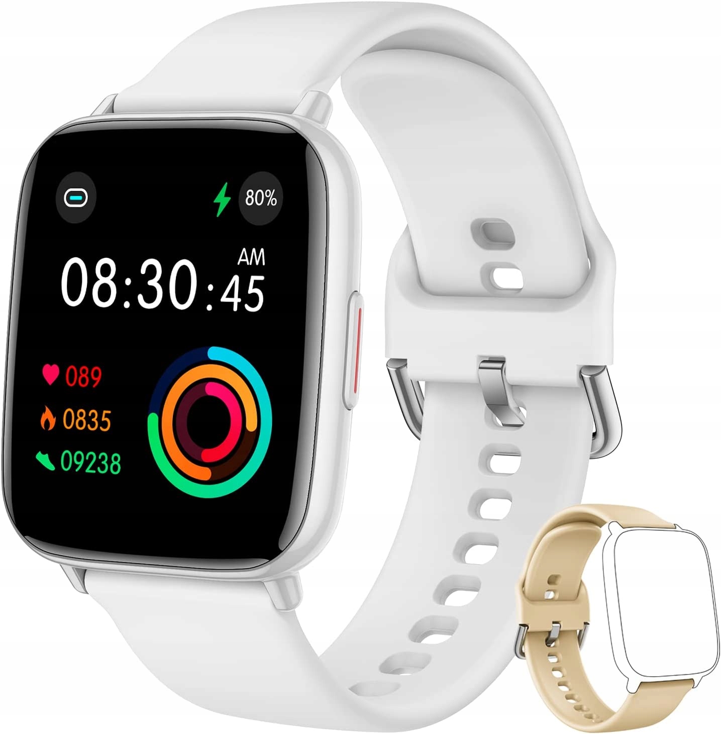 TAOPON JMT88 SMARTWATCH GLORYFIT DWA PASKI BIAŁY Sklep, Opinie, Cena