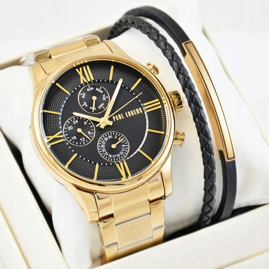 Sada pánských hodinek Paul Lorens Savres náramek Datumovka