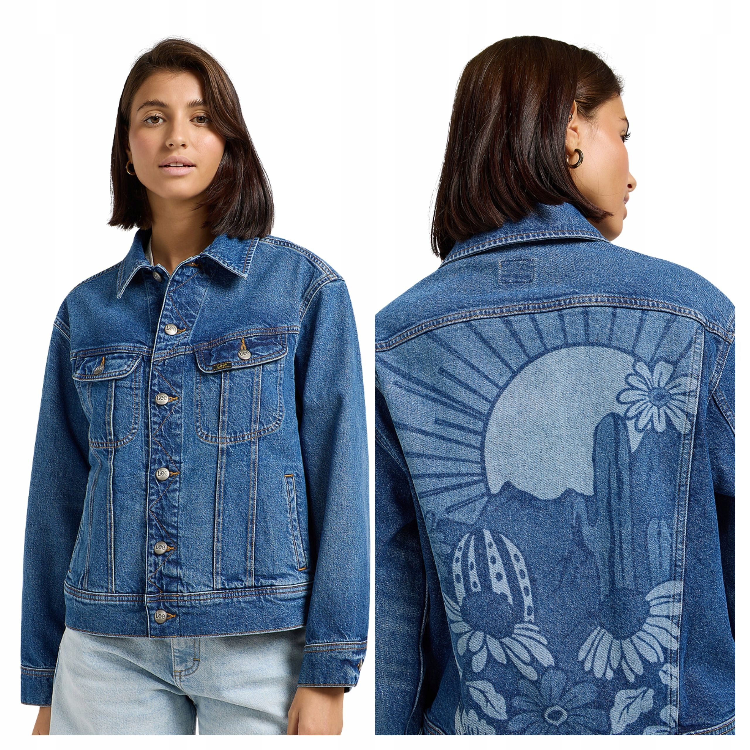 Dámská džínová bunda Lee Loose Rider Modrá Regular Fit S