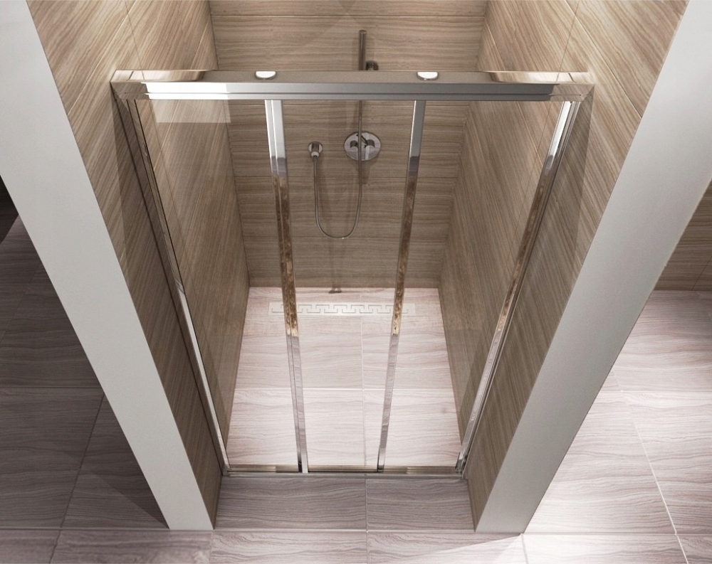 Drzwi Prysznicowe Przesuwne Regulowane do Wnęki Alex Chrom 90 cm Rea Szerokość produktu 90 cm