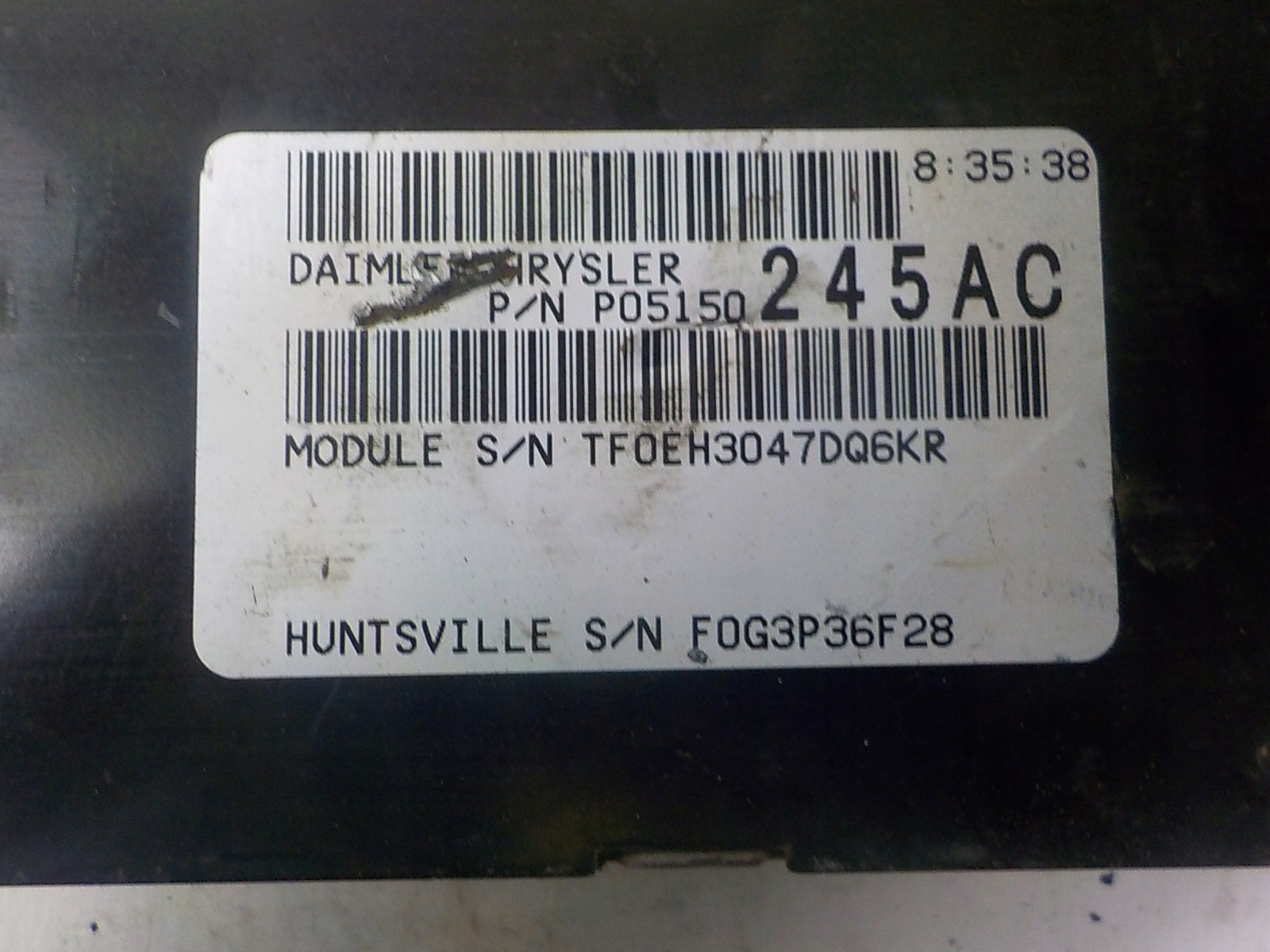 CHRYSLER computer control unit P05150245AC F0G3P36F28