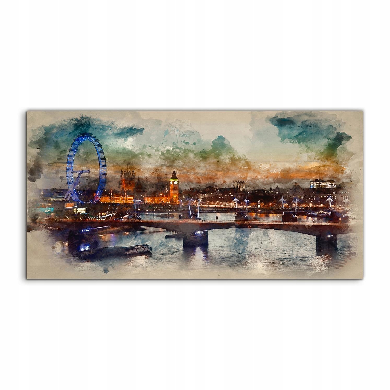 

Fotoobraz 120x60 nowoczesny Londyn Diabelski Młyn