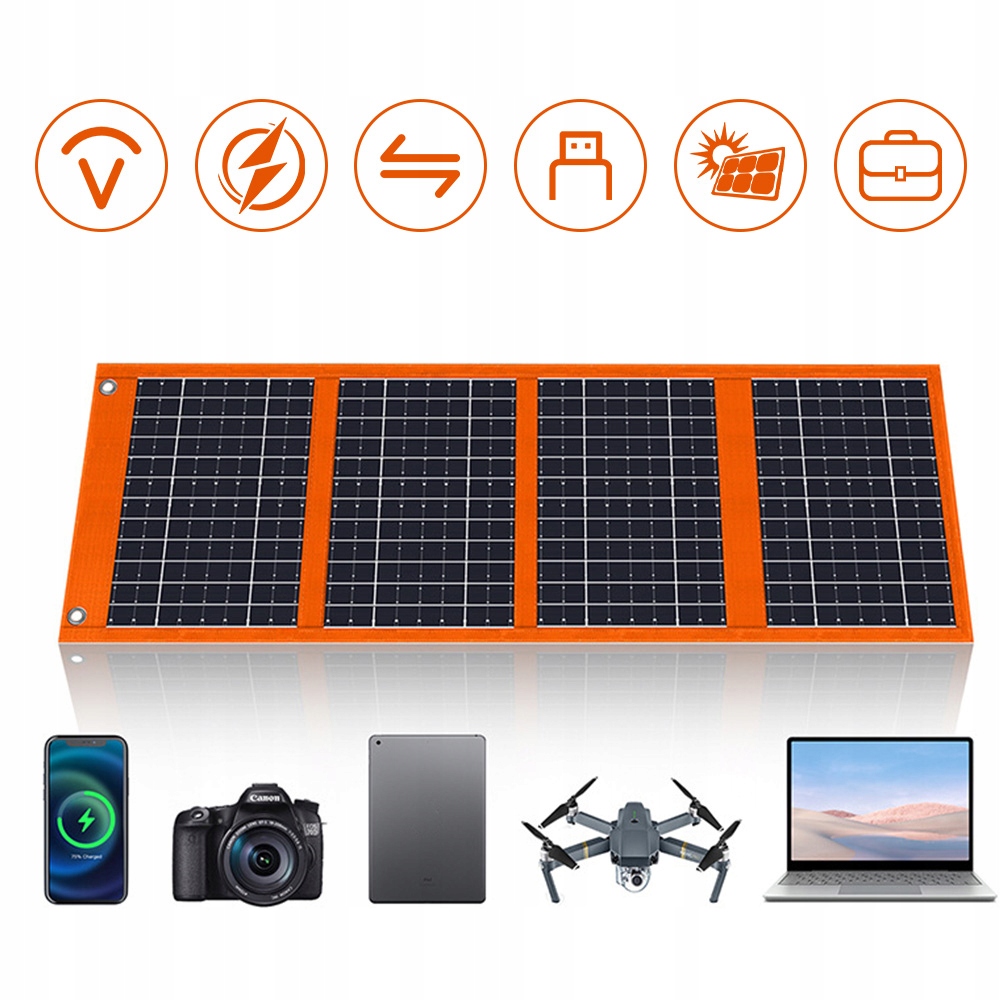 Solární Nabíječka 5V Solární Panel 25W Turistický Skládací