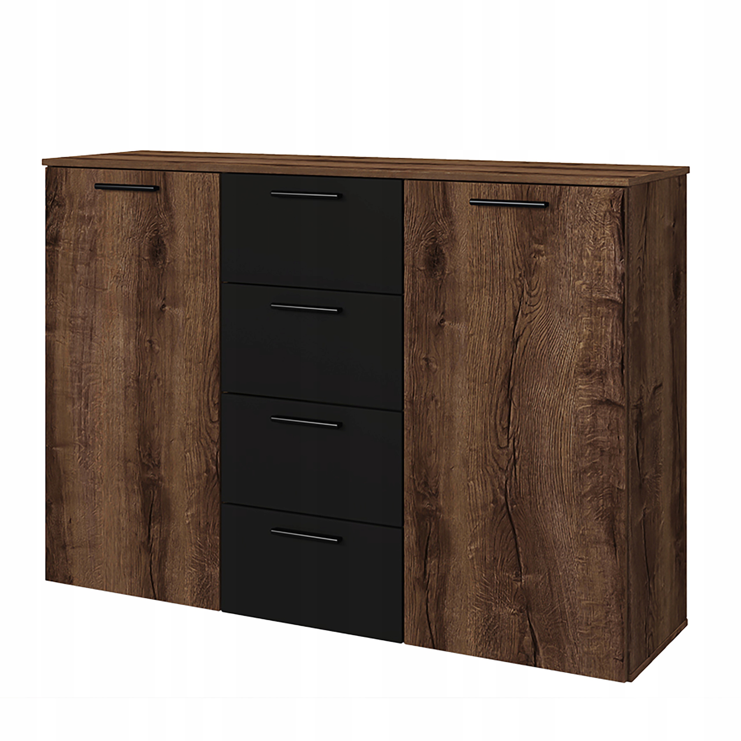 Komoda Bettina 132 cm do obývacího pokoje Ložnice 4 zásuvky 2 Dvířka