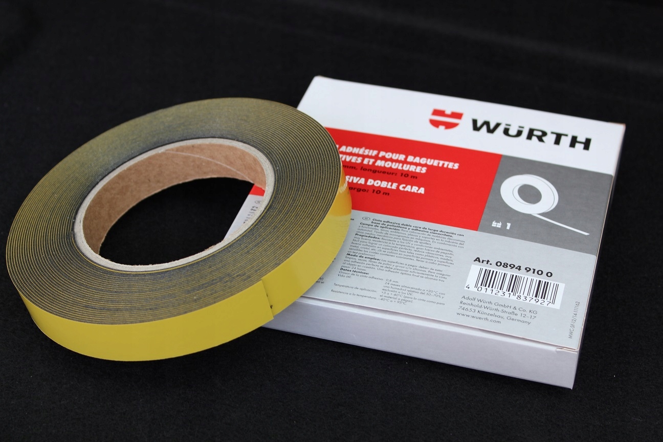 WURTH TAŚMA DO KLEJENIA LISTEW SAMOCHODOWYCH 19MM DŁUGOŚĆ 10M MOCNA Kod producenta 08949100