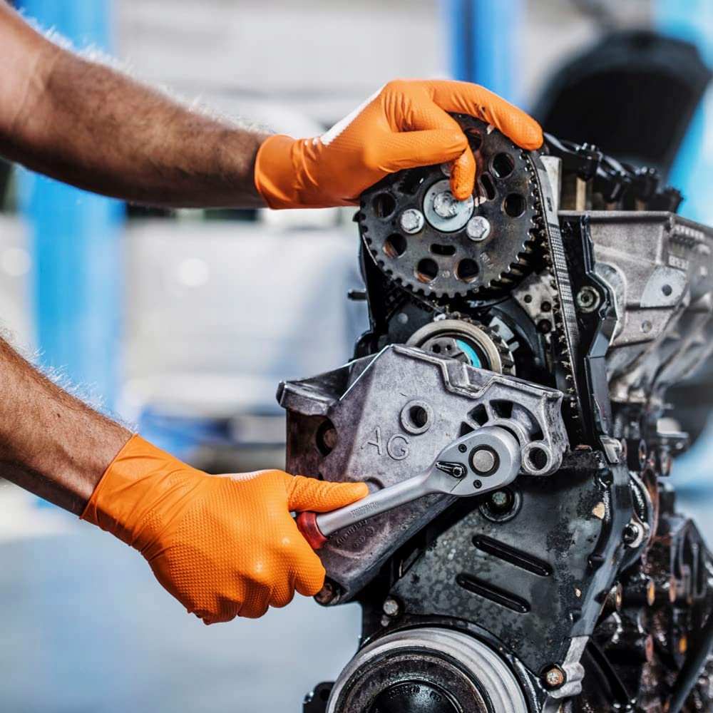 RĘKAWICE rękawiczki nitrylowe ochronne warsztatowe MECHANIKA GRIP M 50szt Rozmiar 8 - M