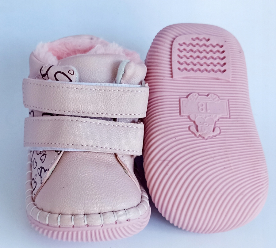 Ocieplane kozaczki dla malucha różowe 18 P5-169 Kolor różowy