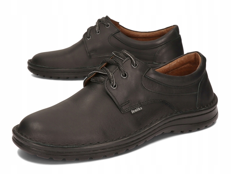 PÓŁBUTY MĘSKIE SKÓRA POLSKIE 201/CZ CZARNY 45 Rozmiar 45