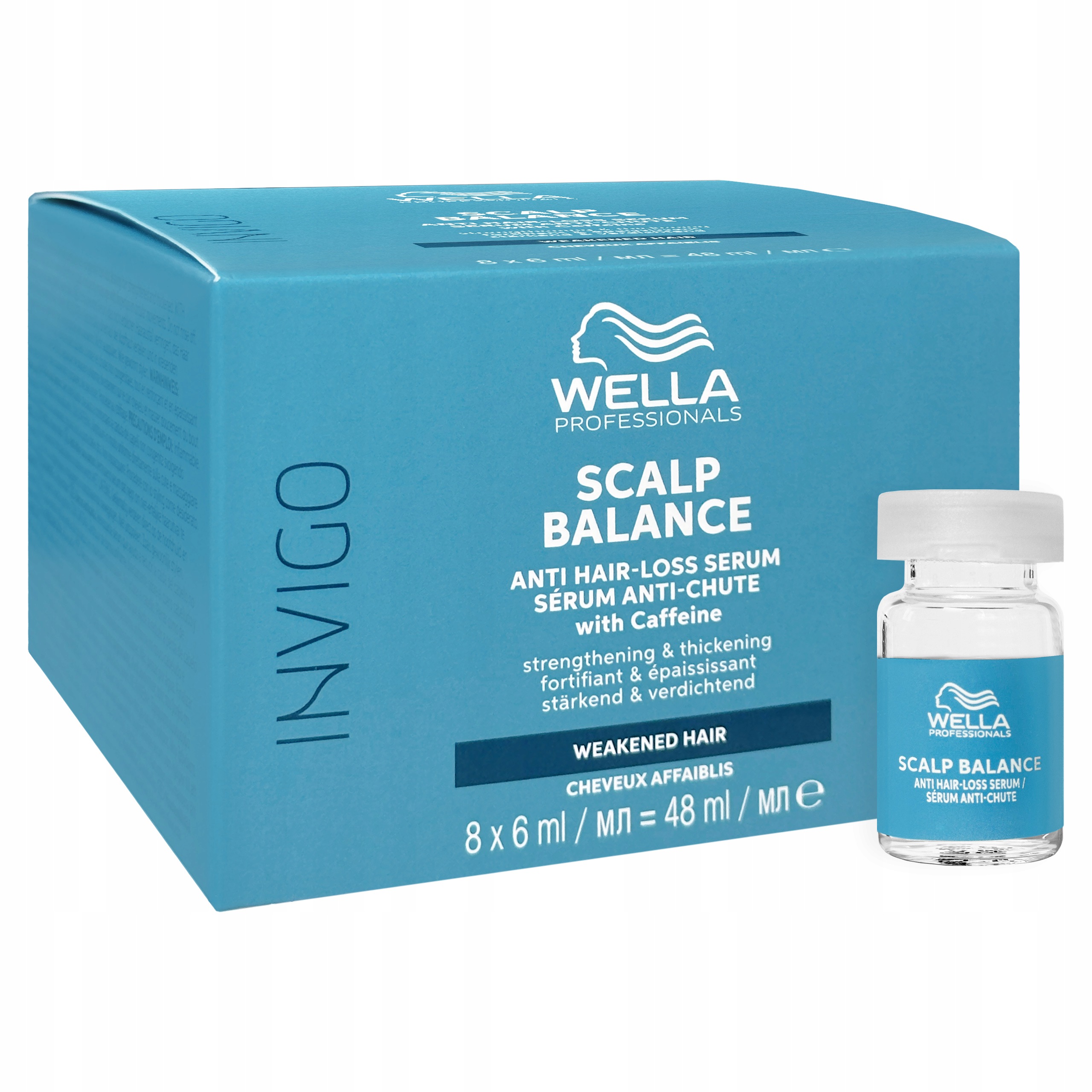 Kofein panthenol mentol Wella Professionals Invigo Scalp Balance 8x6 ml