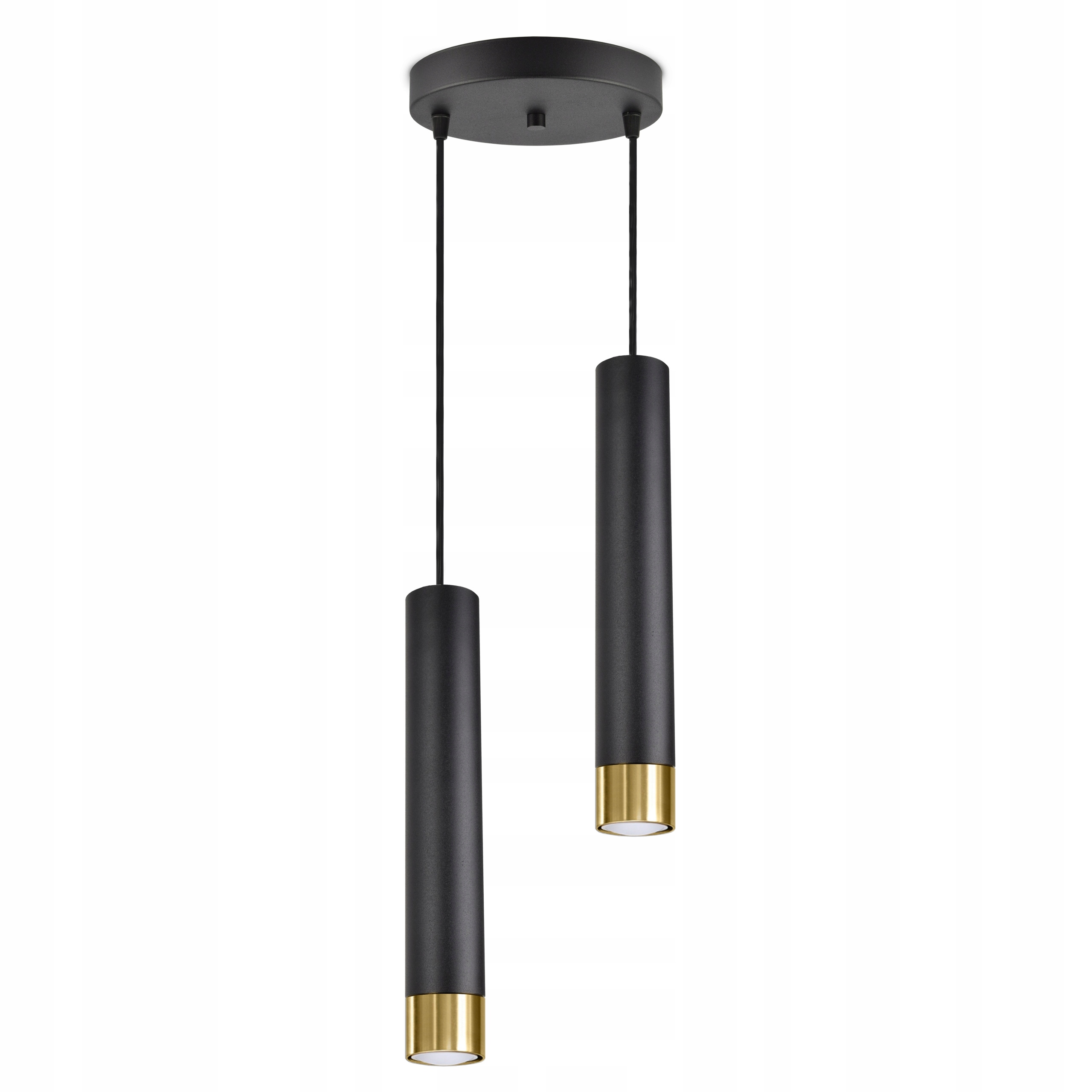 Závěsná lampa Spot Tuby Metal Černá Zlatá GU10