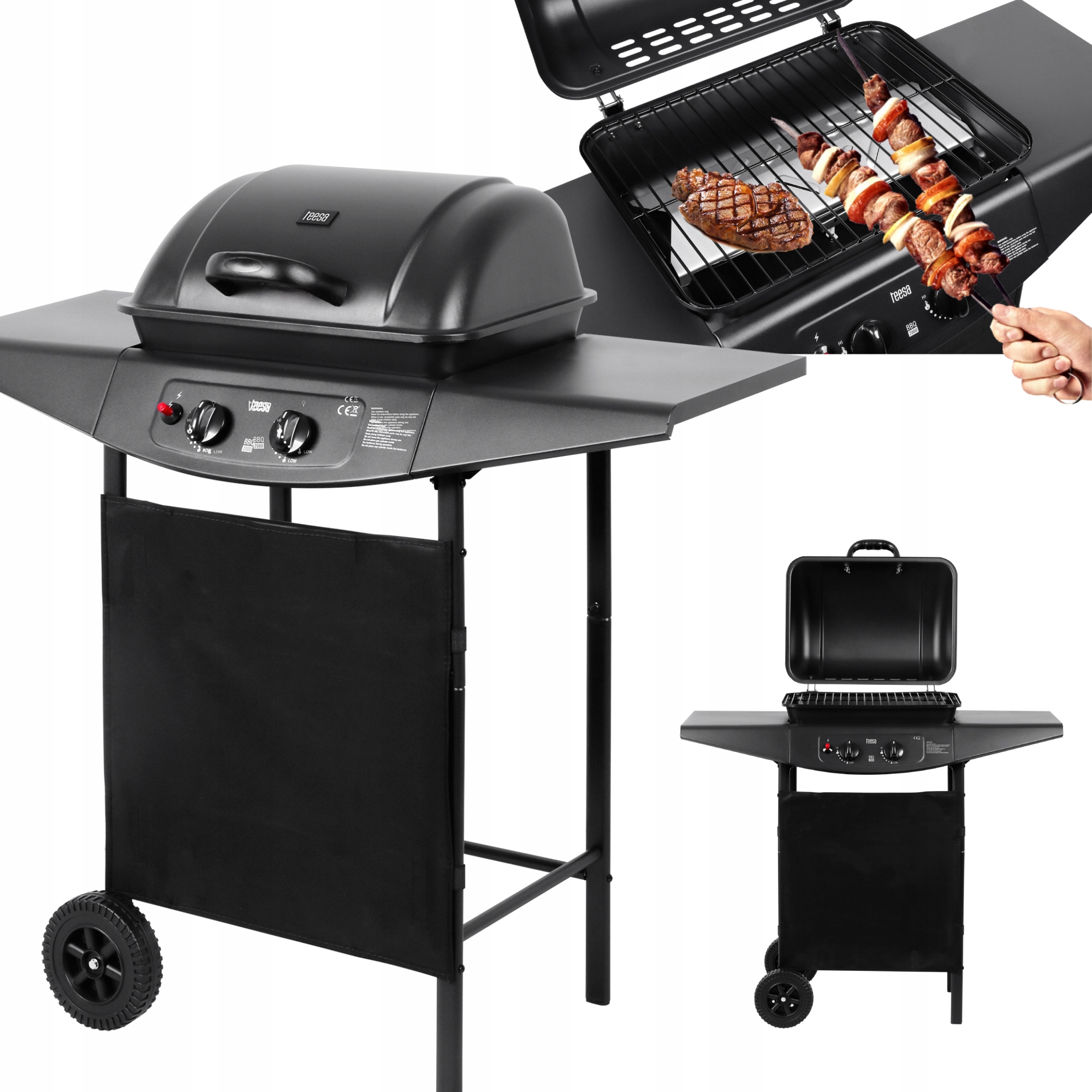 Plynový gril Teesa Bbq 2000 2 hořáky 5 kW TSA0080