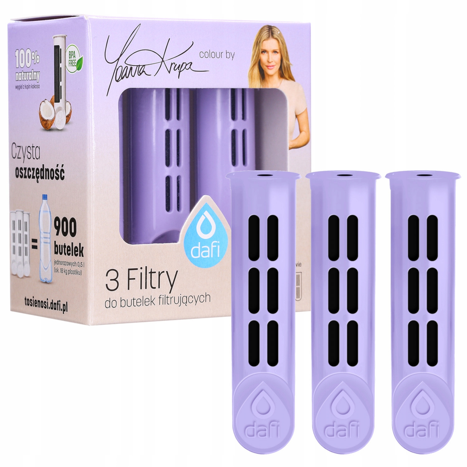

3 filtry do butelki Dafi Lavender by Joanna Krupa