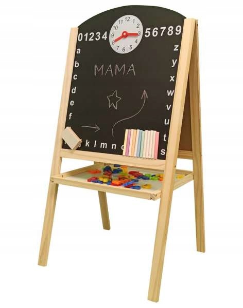 

Tablica kredowa dwustronna z magnesami Edukacyjna