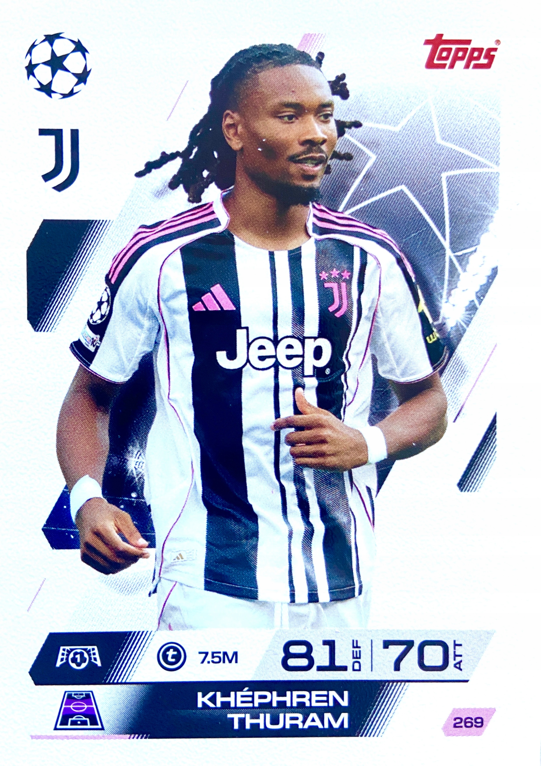 Match Attax Ucl 2025/26 2026 Base 269 Khephren Thuram Juventus Turyn