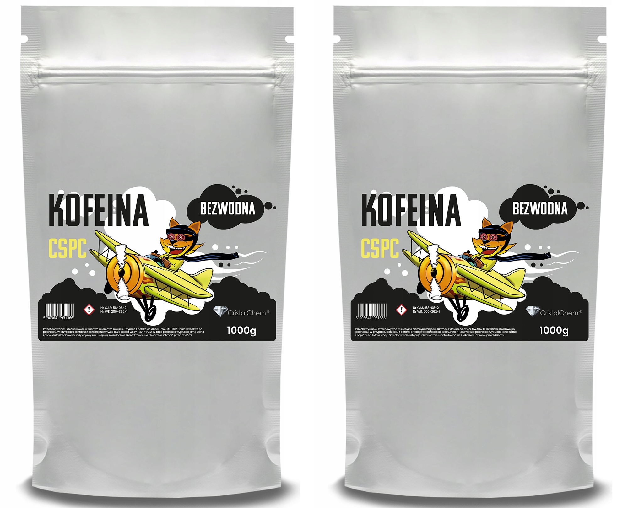

Kofeina Bezwodna 2kg *Kofeina*Puder*Pył*CSPC*