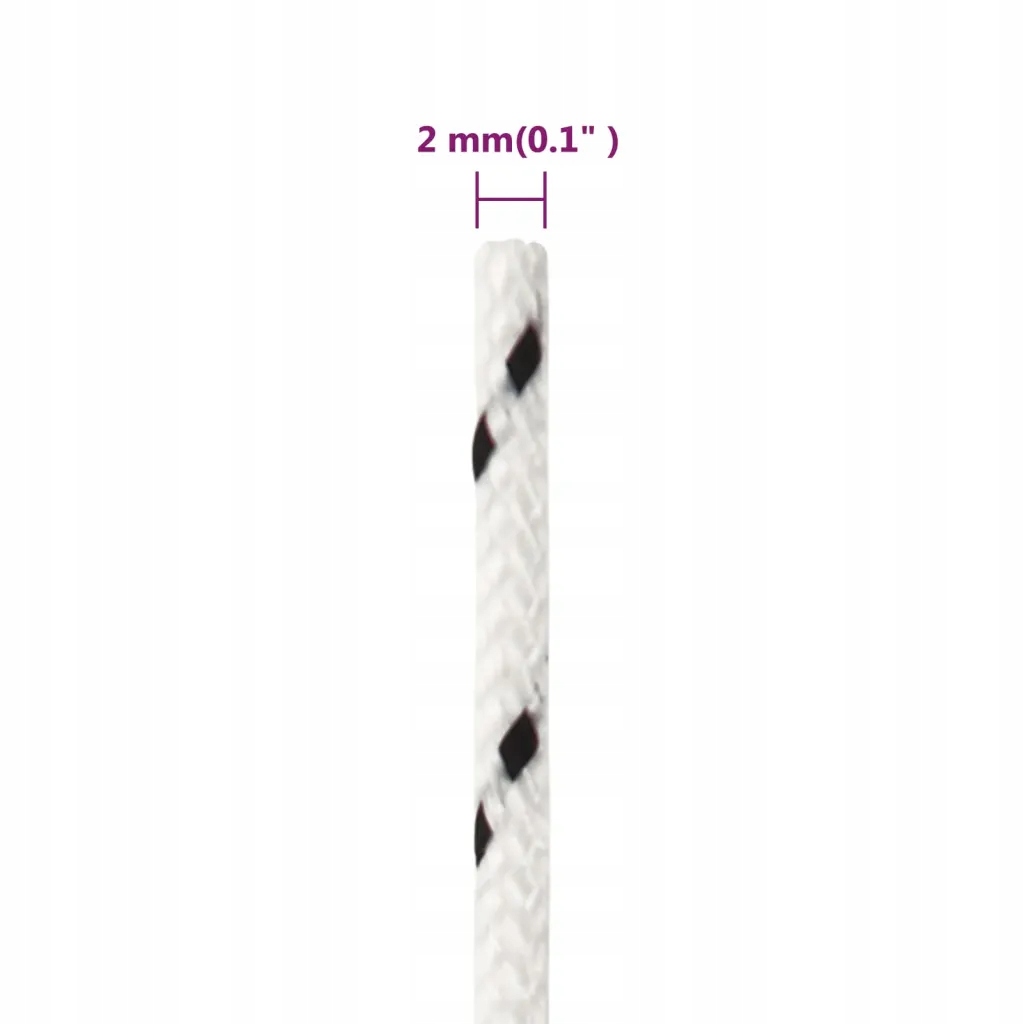 Pleciona linka żeglarska biała 2 mmx500 m poliester Kod producenta 8720287130246