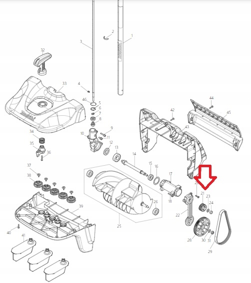 Makita 222214-3 Rolka napędowa 5-34.6 do SN400MP