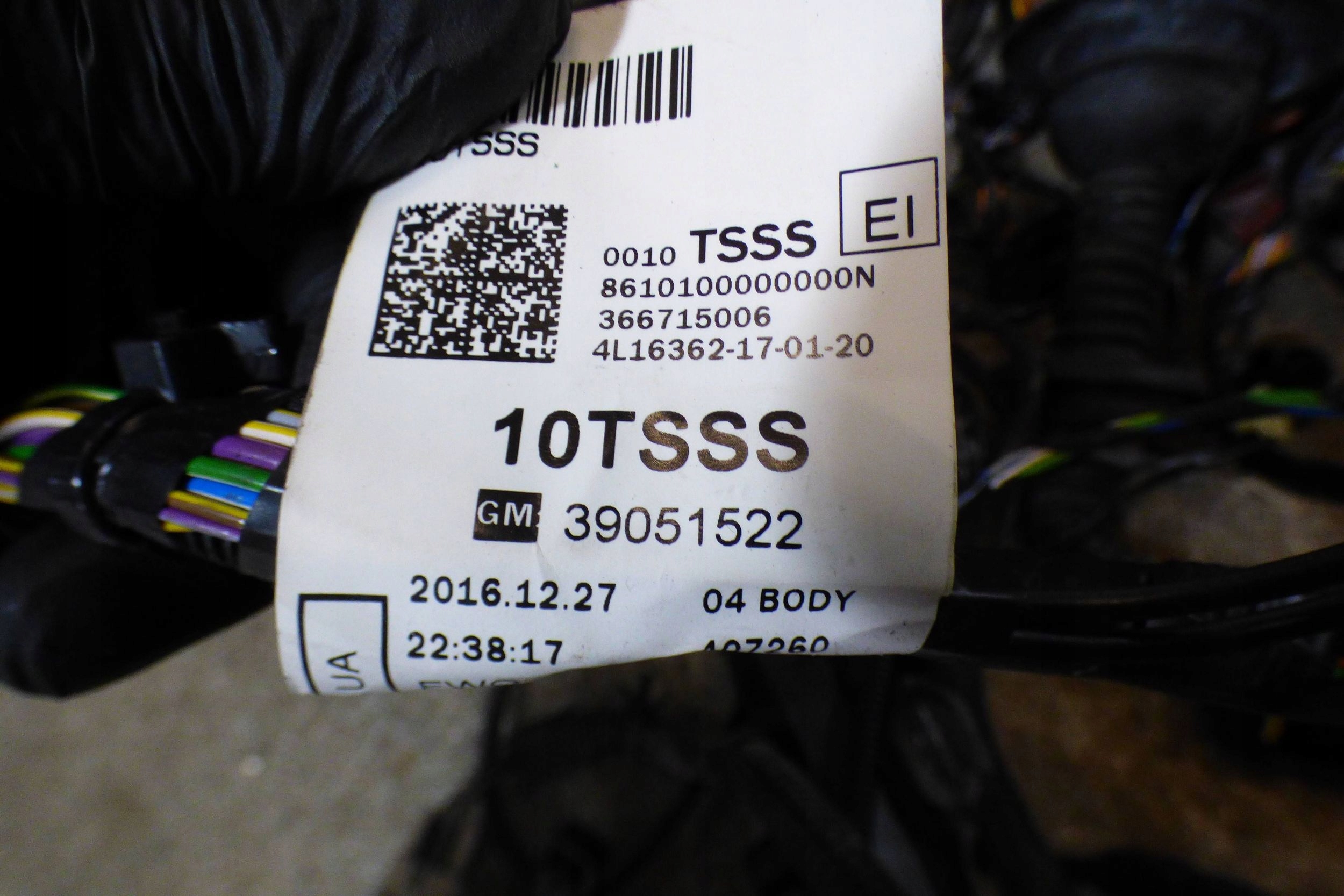 Opel Corsa E 1.4 B 3D cablaggio interna 39051522 10TSSS EUROPA