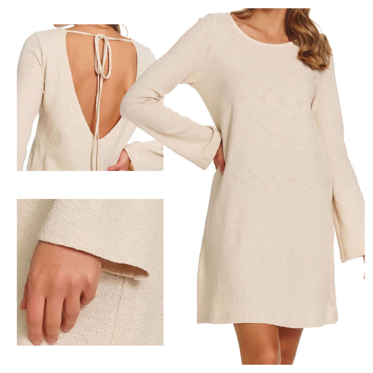 Doctornap Košile noční tunika s výstřihem na zádech Tm 7438 natural S