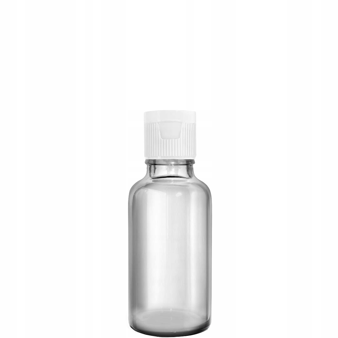 

Butelka 30ML Bezbarwna Z Nakrętką Flip Top Białą