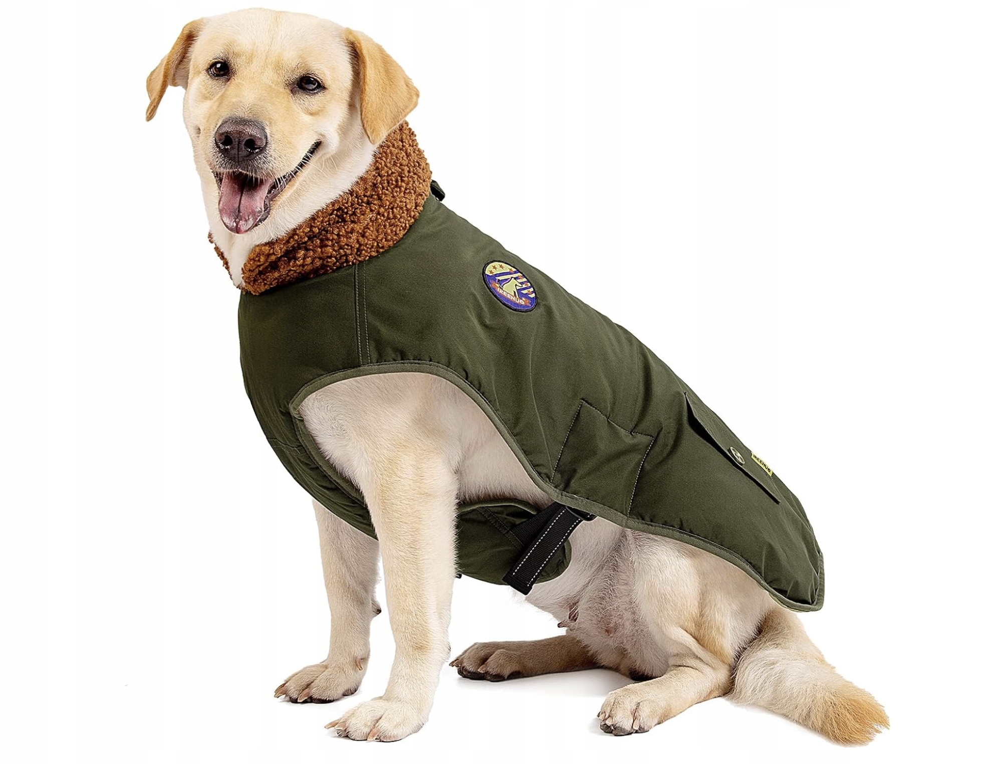 Levně Ireenuo Zimní Bunda XL Zelená, voděodolná s ochranou břicha