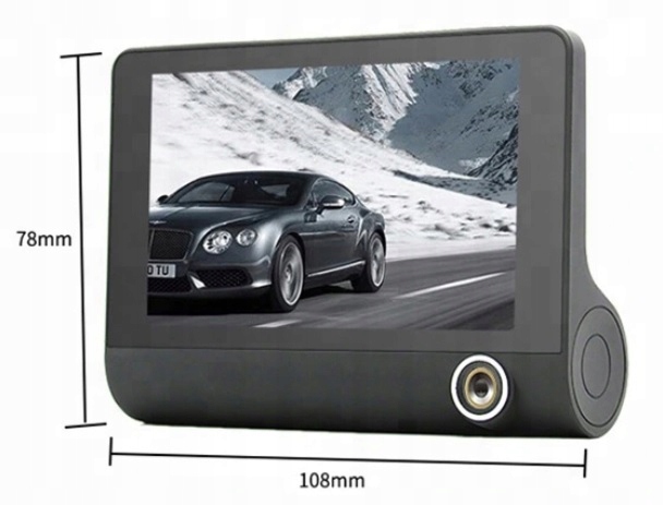 Wideorejestrator Kamera Cofania i Wnetrza 3w1 PL Viewing Angle 170