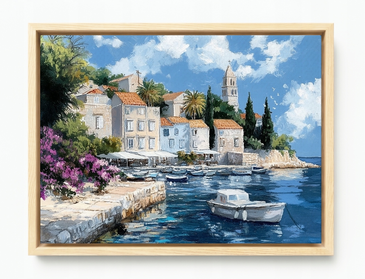 Obraz Rama American Box Krajina Jižní Chorvatsko Hvar Promenáda 80x60