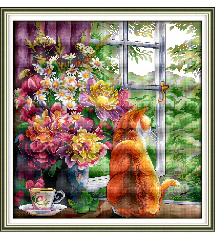 Křížková výšivka počítaná sada (kanva, mulina)