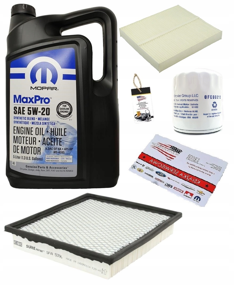 MOPAR 5W20 + FILTRY TOWN COUNTRY 3,3 08-10