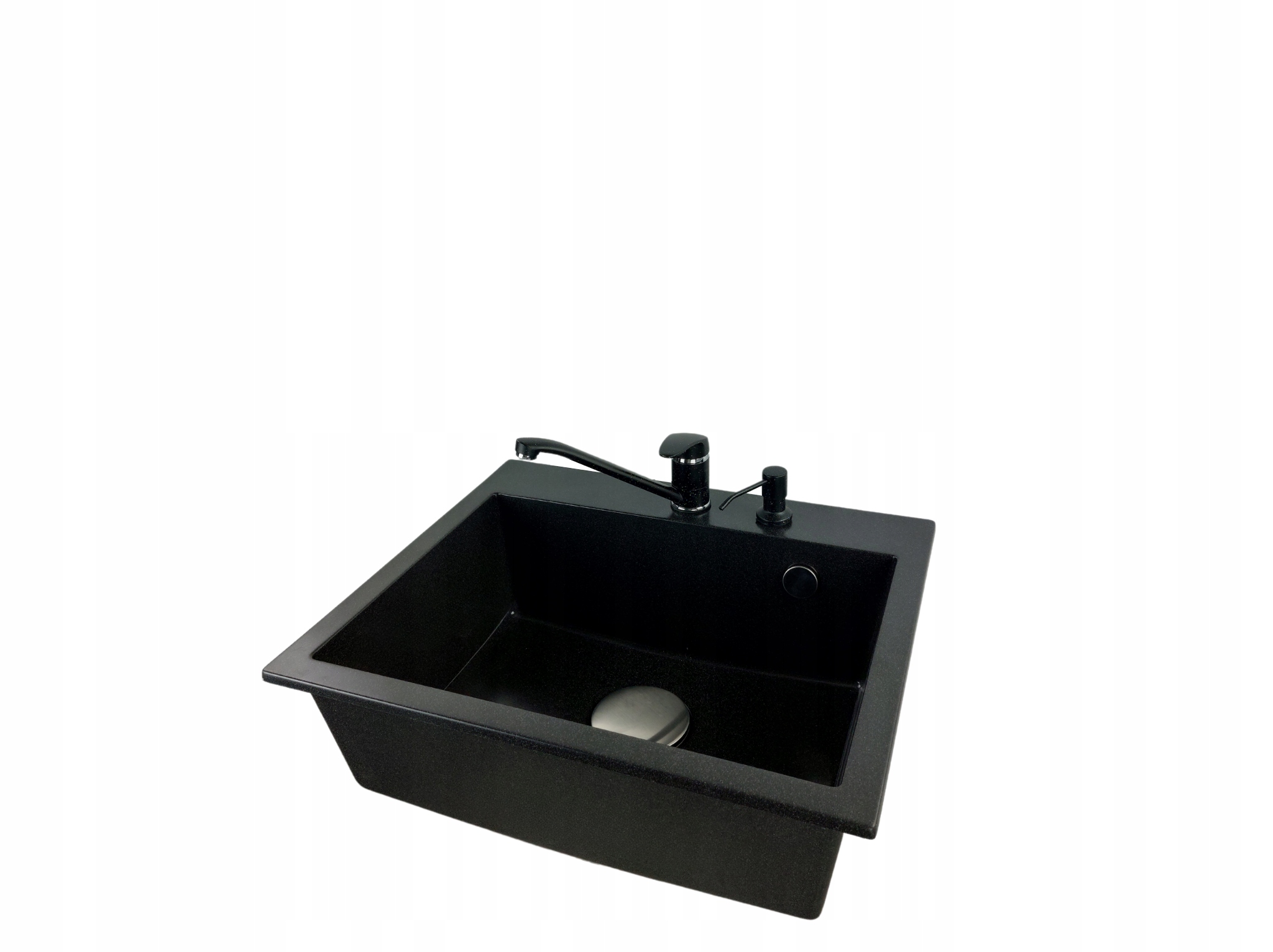 Granitový dřez Jednokomorový Exclusive 55 Sifon Baterie Kryt