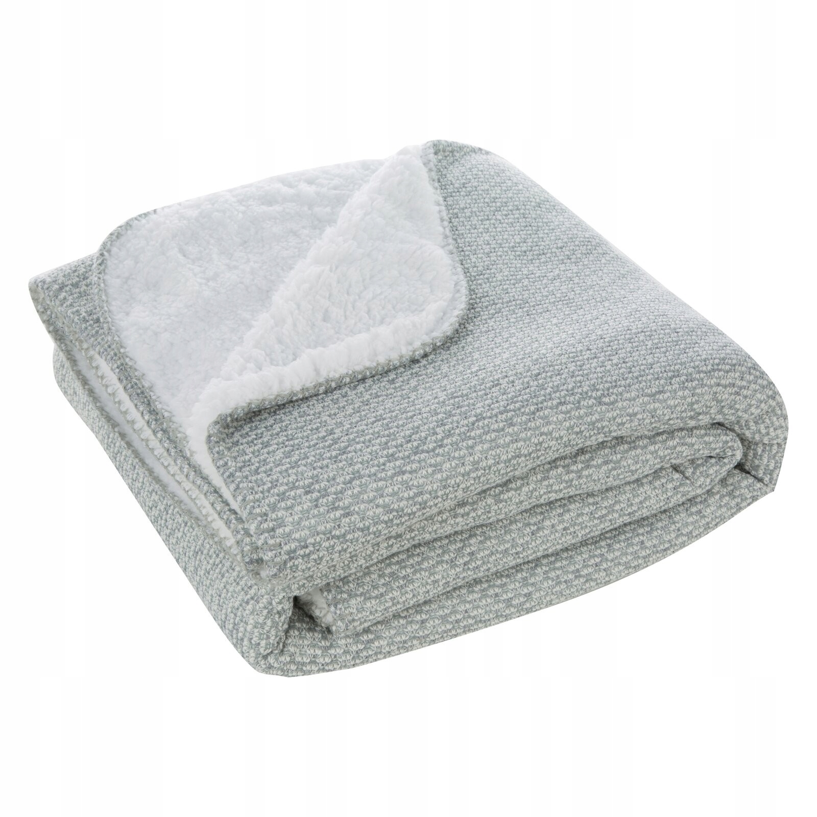 Oboustranná deka přehoz Pled Panda 150x200 stříbrná beránek zimní svetr