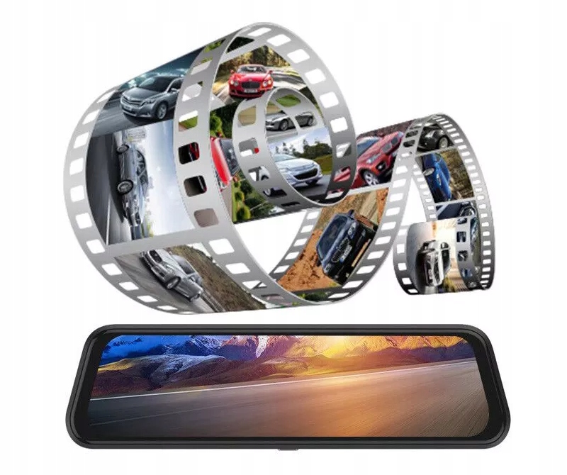 REJESTRATOR W LUSTERKU FULL HD 9.66 KAMERA COFANIA Marka inna