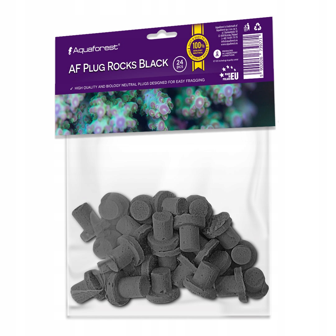 

Aquaforest Plug rocks Black podstawki pod korale