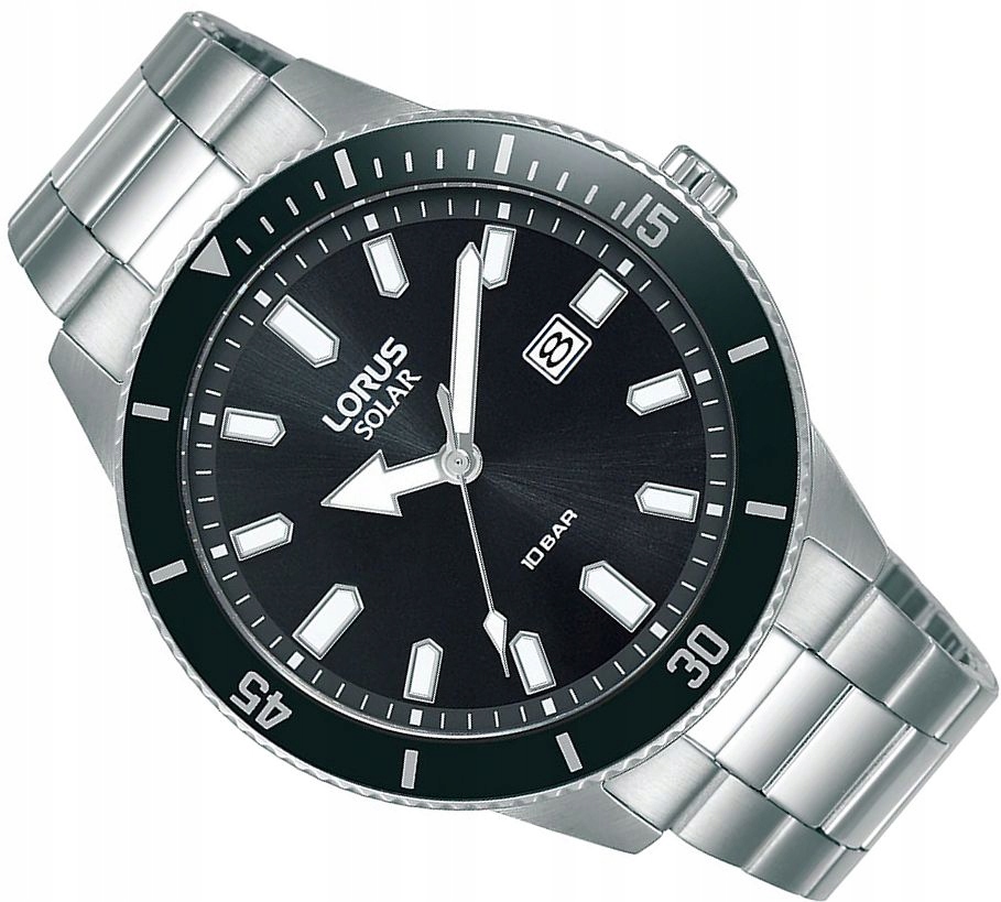 Pánské Hodinky Lorus RX311AX9 Solární S Datem Módní Diver Ocelový Styl Luma
