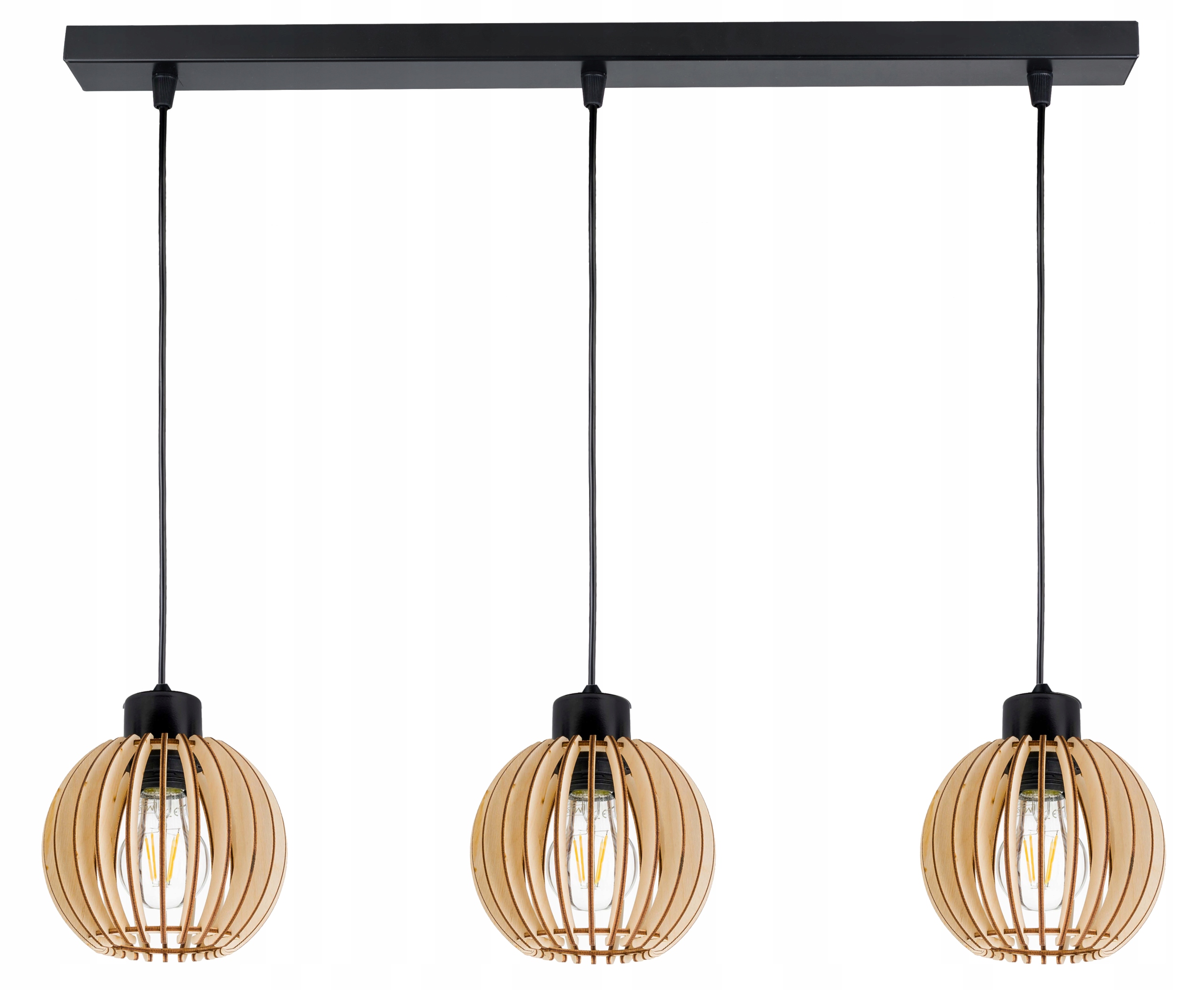 Závěsná Lampa Zwis stropní lustr Loft Dřevo 3