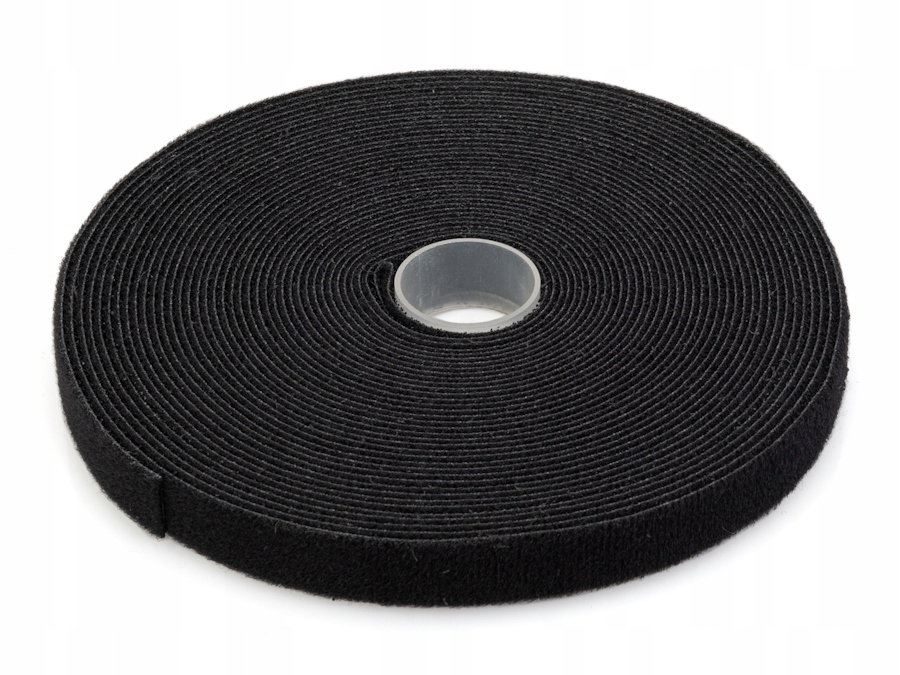 Taśma rzepowa czarna 10m x 15mm rolka Digitus AK-770905-100-S