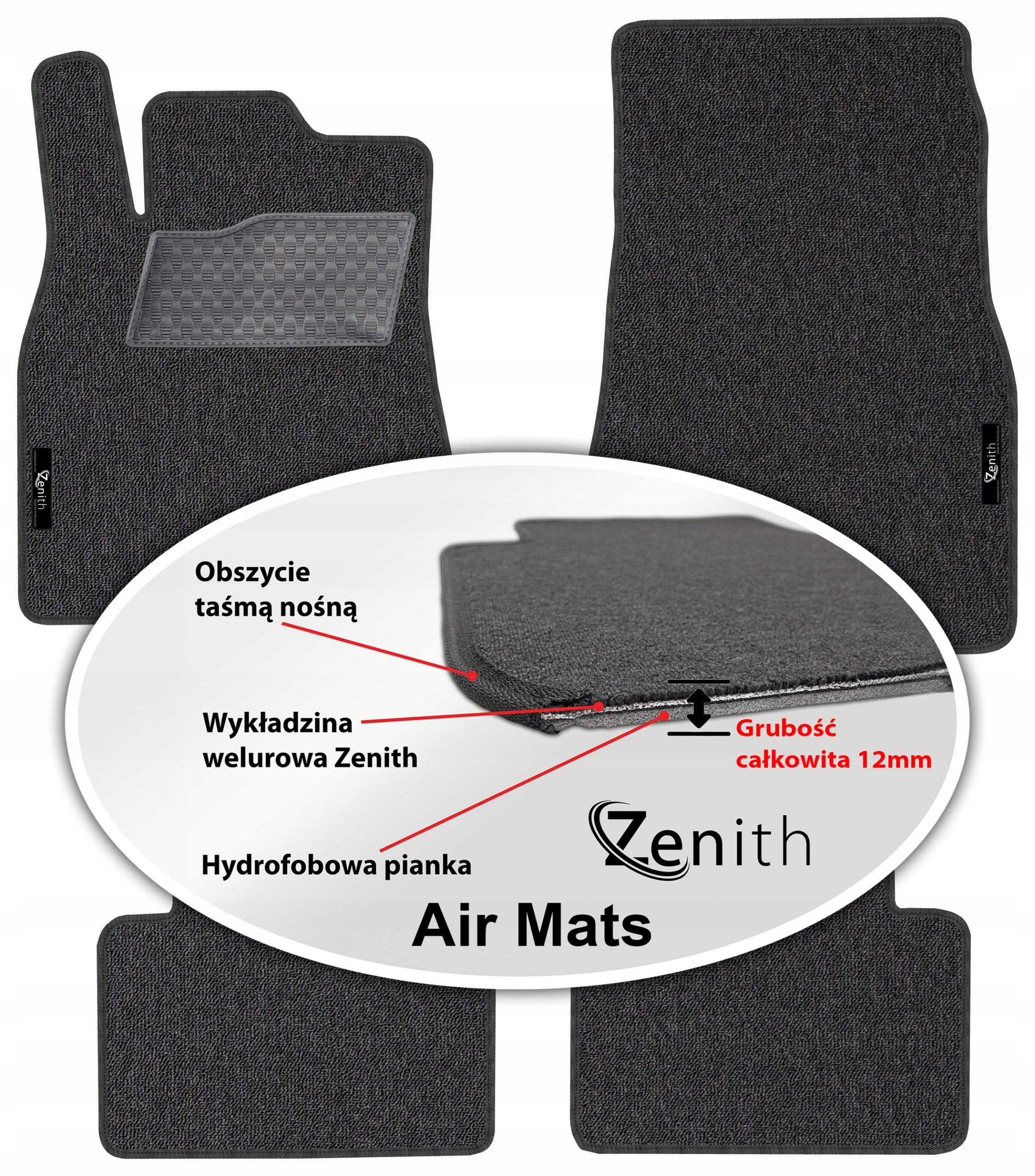 A-Class W169 2004-2012 Velurové koberce do auta Zenith Air Mats