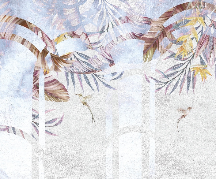 Fototapeta Kolibríky v listoch 300 x 250 cm štruktúra 350 g