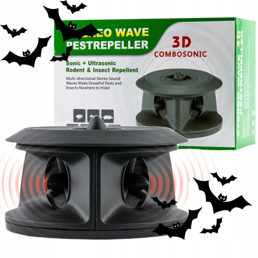 Odstraszacz Nietoperzy Combosonic na poddasze, strych ultradźwięki 850m2
