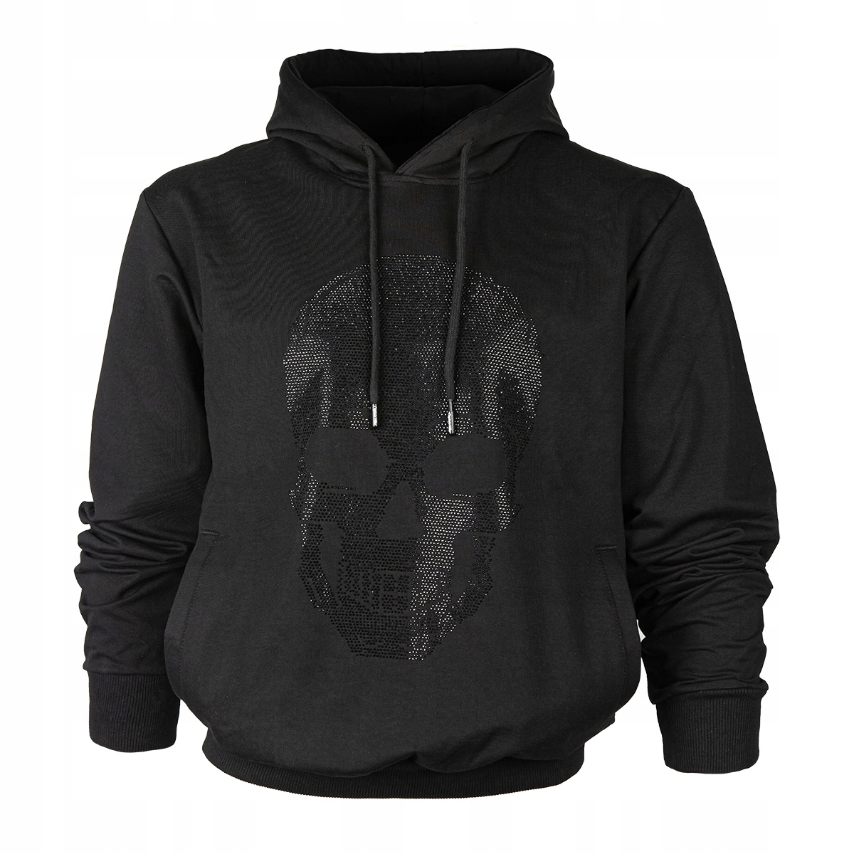 Mikina klokanka s kapucí a kapsami lebka, Captain Mike černá XL