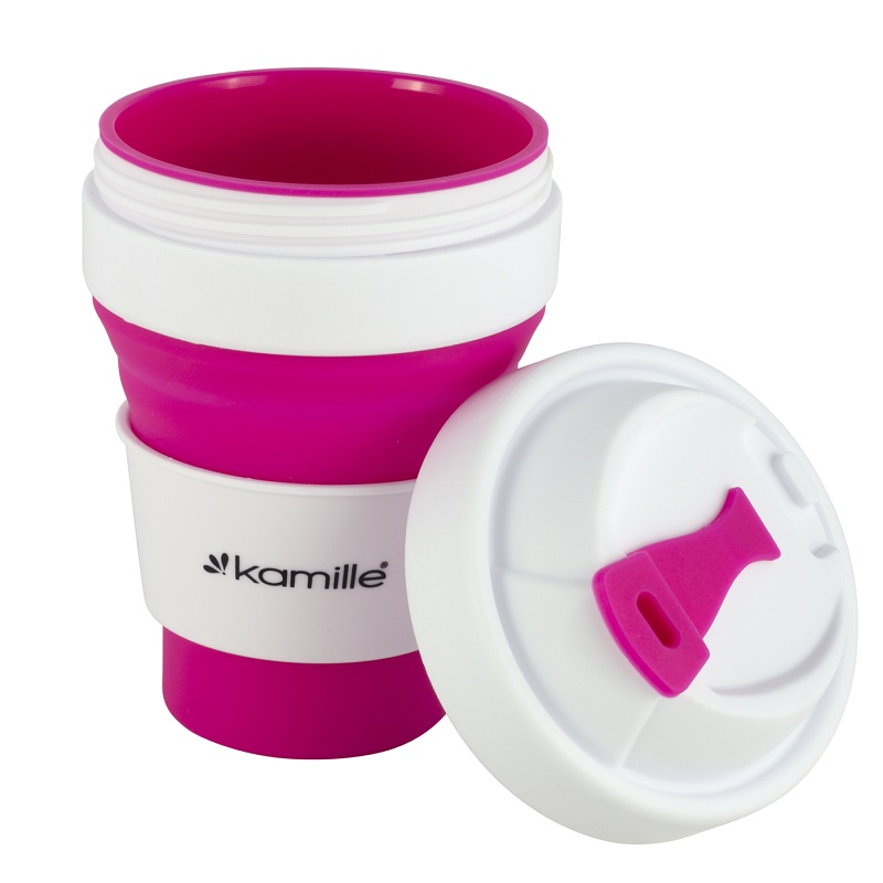 KUBEK TURYSTYCZNY SKŁADANY SILIKONOWY KAMILLE Marka inna