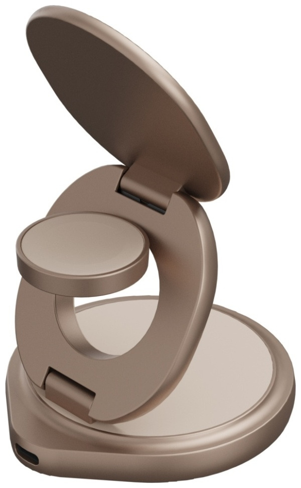 Ładowarka indukcyjna Energea Bazic GoMax Gyre 3w1 15W Złoty