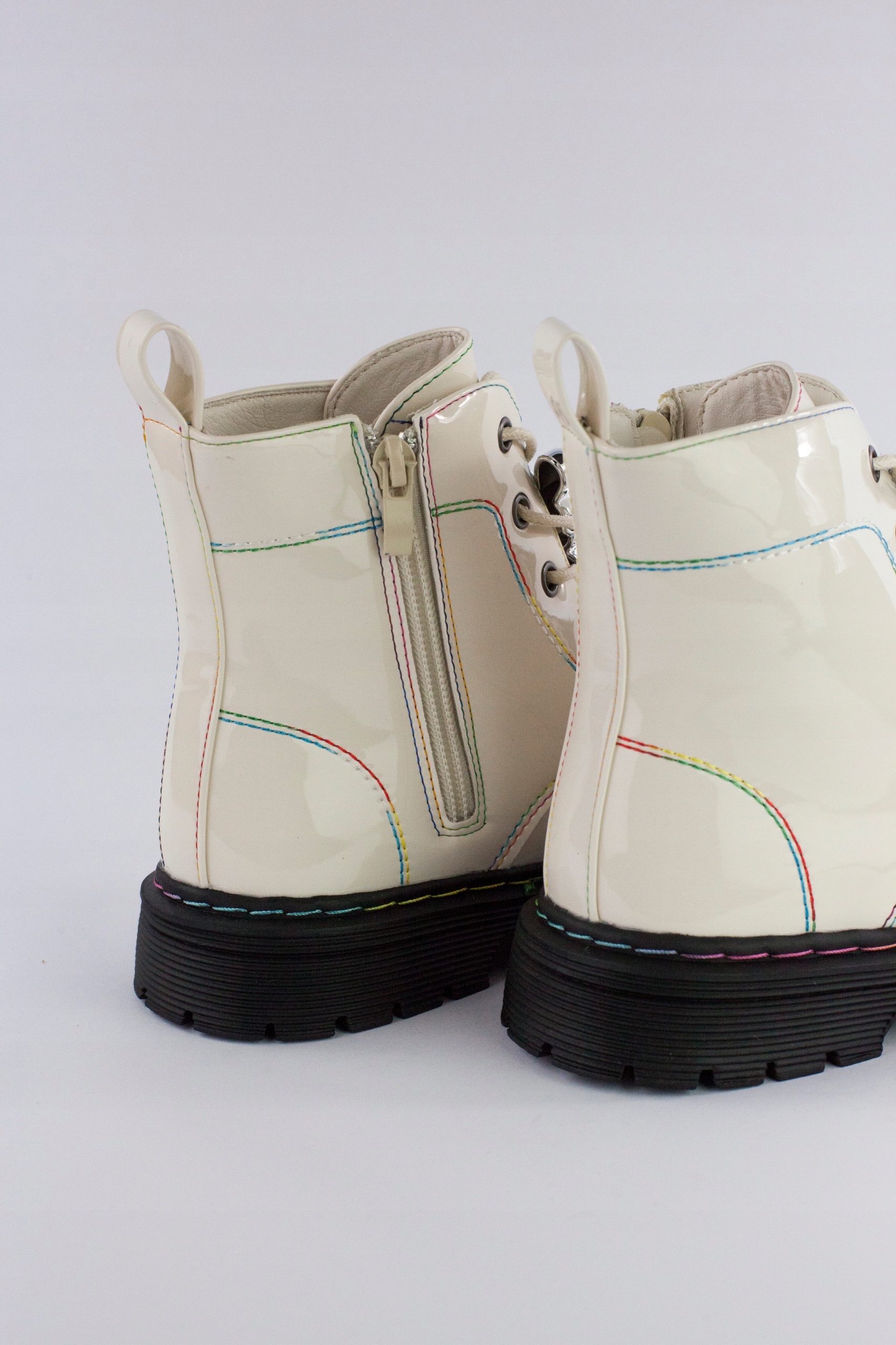 TRAPERY trzewiki WORKERY ocieplane LAKIEROWANE zamek ZIMOWE miś (31) Płeć dziewczynki