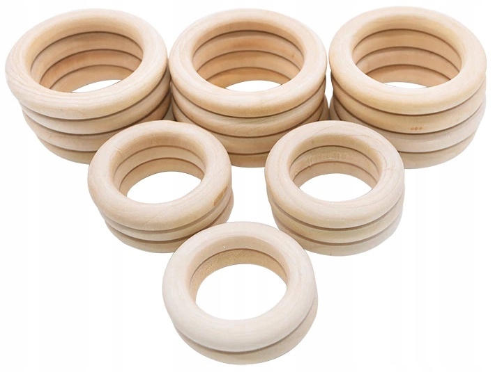 Drewniane kółko do MAKRAMY Karnisza 45mm 5szt Marka Inna
