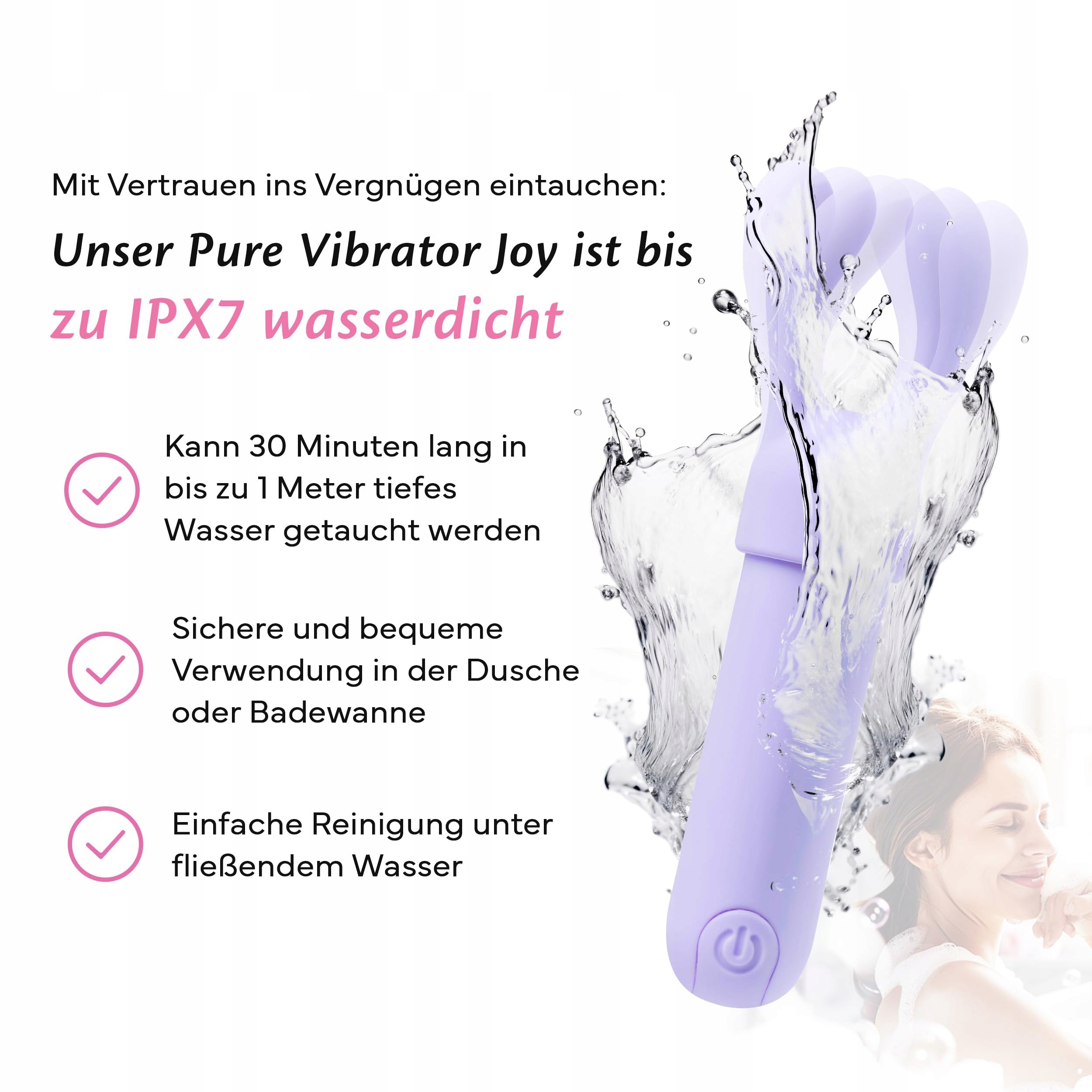 FAE Mini Wibrator Dla Kobiet Stymulator Klitorisu i Punktu G 10 Trybów — miniatura 6