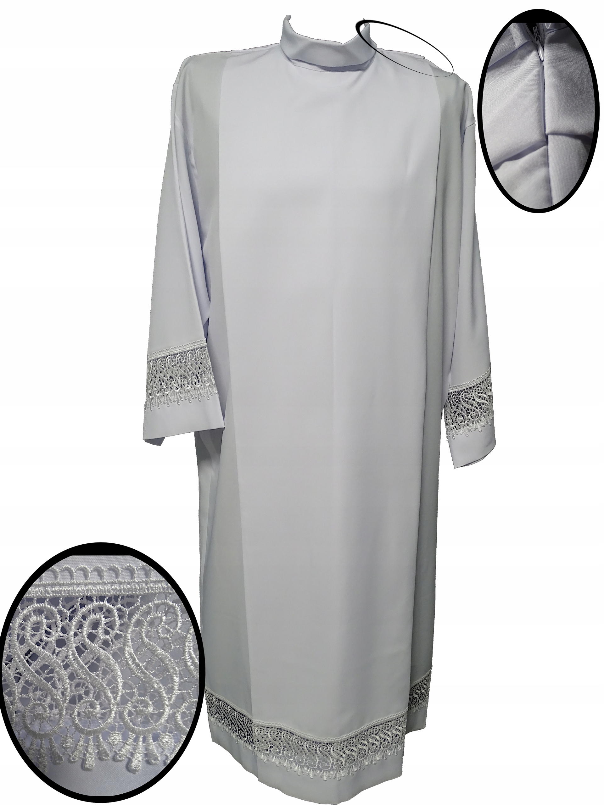 Alba s protihrotem, gipiura 10 cm kněžská, lektorská 164-199 Cm