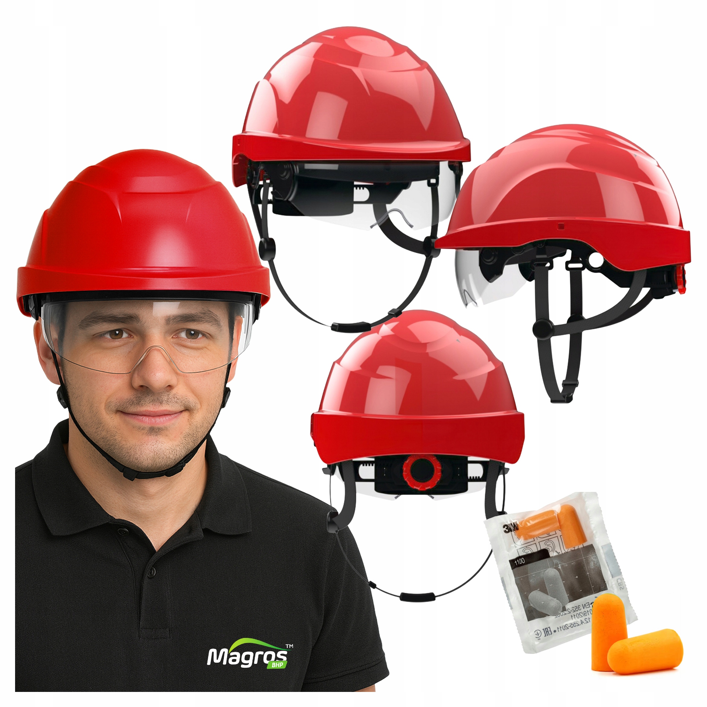 Ochranná přilba s brýlemi Průmyslová elektroizolační Bozp Protekt Atra 20