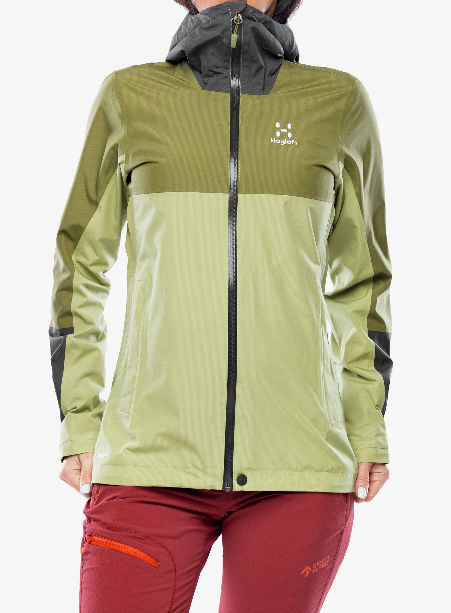 Dámská nepromokavá bunda Haglofs Finch Proof Jacket olivově zelená S