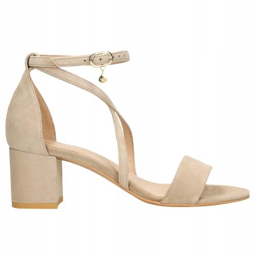 

Buty Wojas Sandały damskie skóra beżowe r. 37
