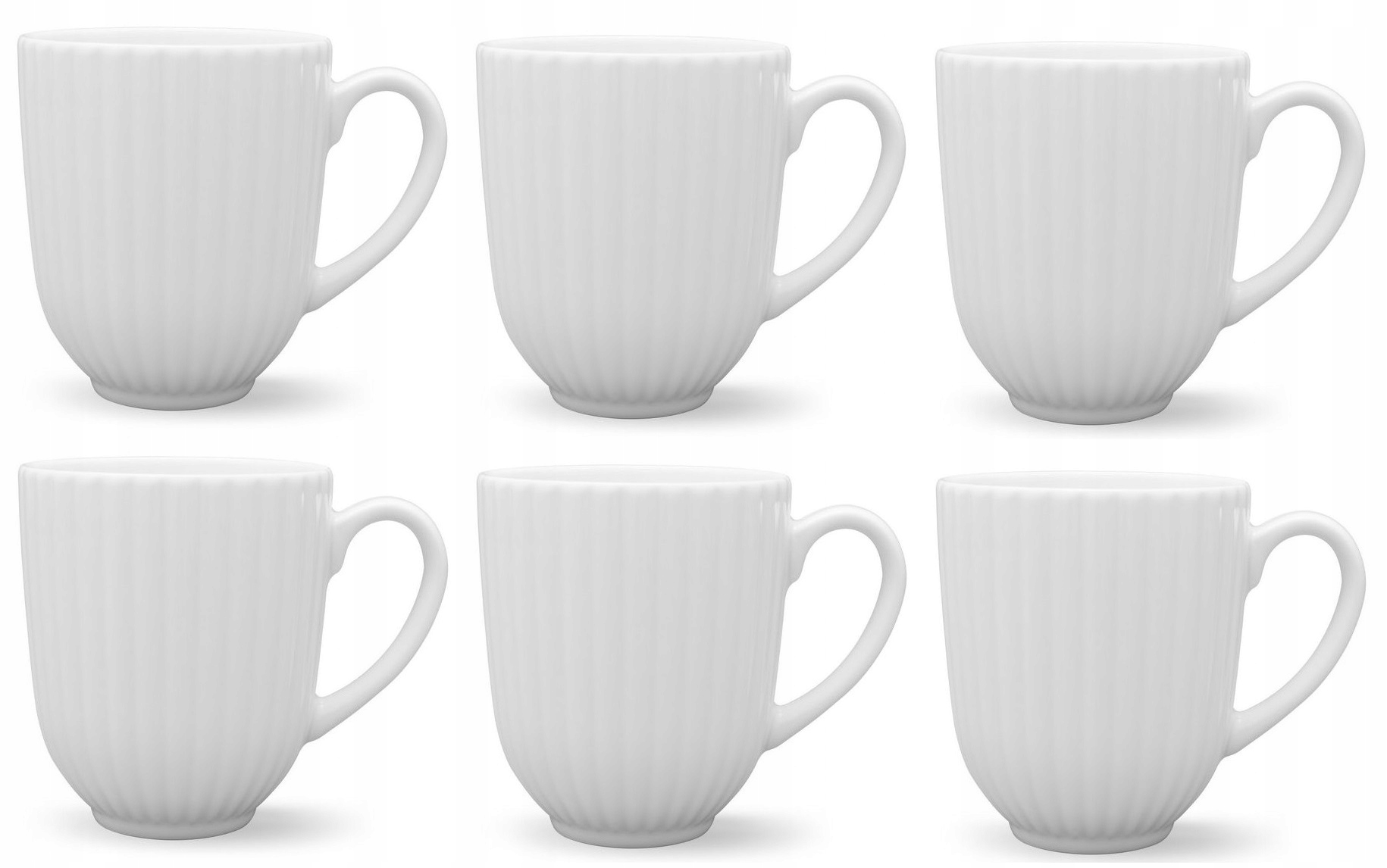 LUBIANA DAISY 6 X KUBEK BIAŁY ELEGANCKI 350 ML